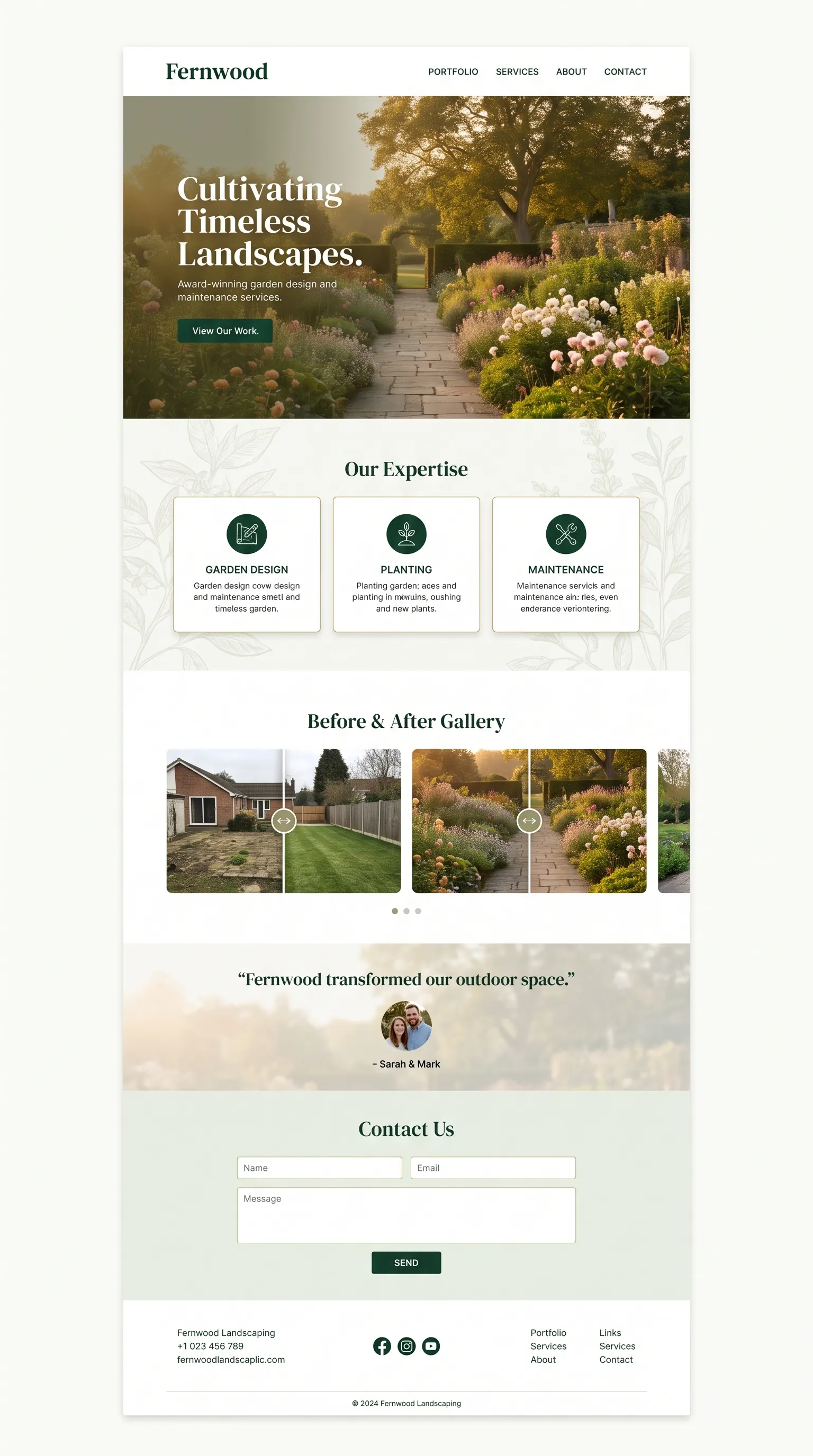 Landscaping & Garden website design preview